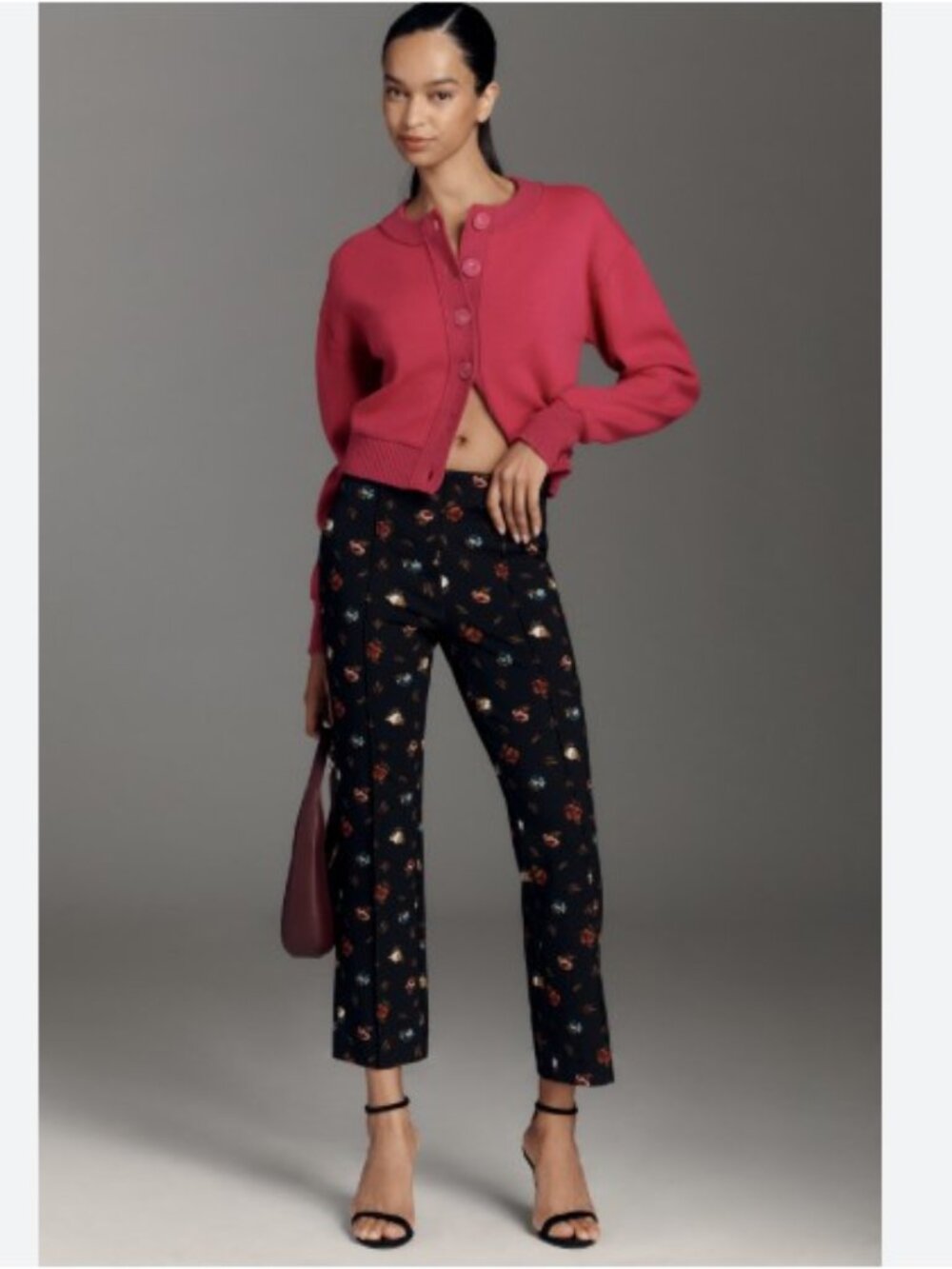 Maeve Poppy Printed Kick-Flare Pull-On Pants in Black Floral – Size XS – NWT